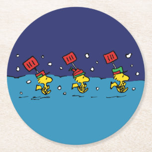 Dessous De Verre Rond cacahuètes   Woodstock Snow Shovel Team