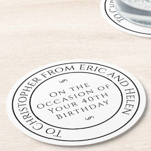 Dessous De Verre Rond Cadeau pour un ami pour son anniversaire