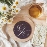 Calligraphie élégante “G” Mariage de prunier