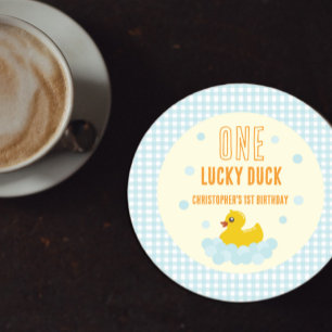 Dessous De Verre Rond Canard 1er anniversaire