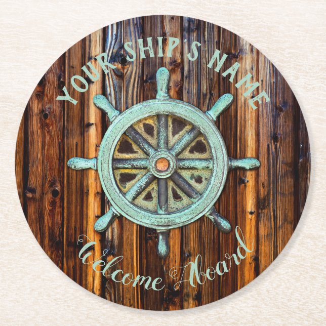 Dessous De Verre Rond Capitaine Wheel (Devant)