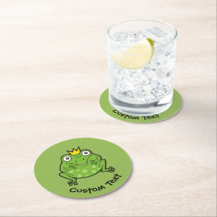 Dessous De Verre Rond Caricature de grenouille