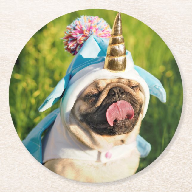 Dessous De Verre Rond Carlin Unicorn (Devant)
