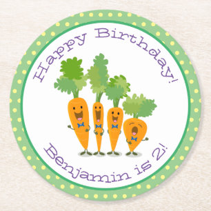 Dessous De Verre Rond Carottes jolies illustration