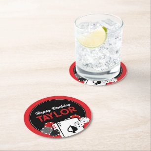Dessous De Verre Rond Casino Poker Anniversaire Dessous de verre papier