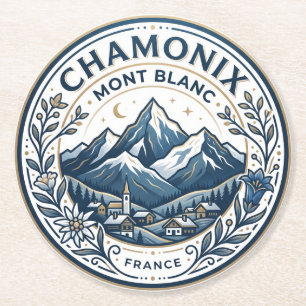 Dessous De Verre Rond Chamonix-Mont-Blanc France