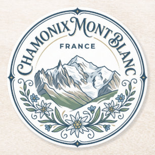 Dessous De Verre Rond Chamonix-Mont-Blanc France
