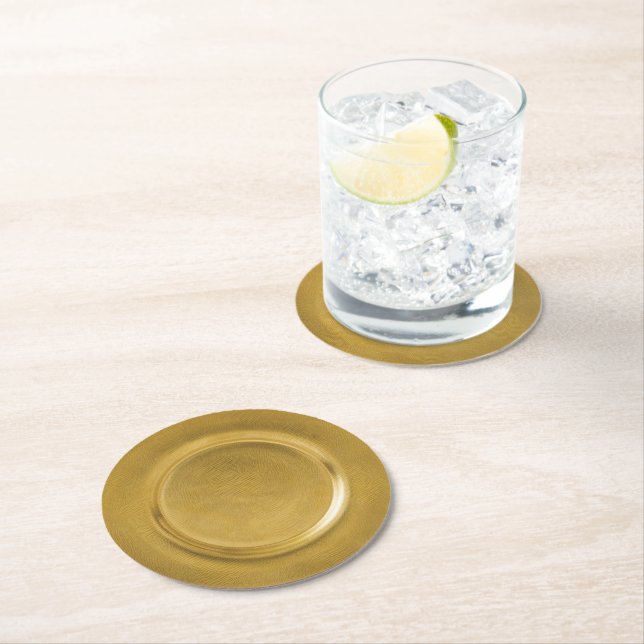 Dessous De Verre Rond Chargeur d'or (En situation)