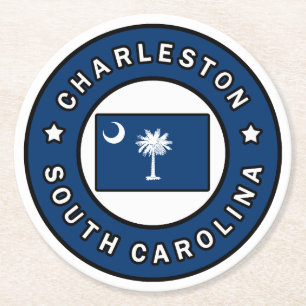 Dessous De Verre Rond Charleston Caroline du Sud