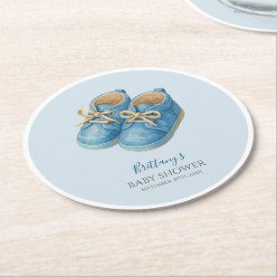 Dessous De Verre Rond Chaussures de sport bébé pour Baby Shower
