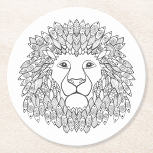 Dessous De Verre Rond Chef inspiré de lion