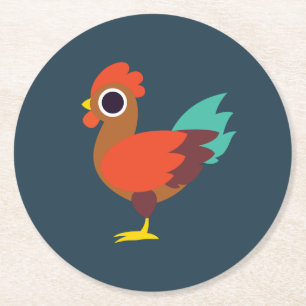 Dessous De Verre Rond Chester le coq