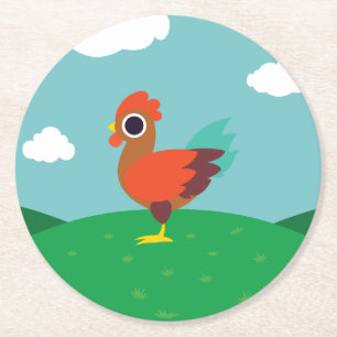 Dessous De Verre Rond Chester le coq