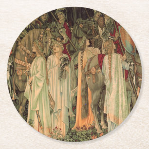 Dessous De Verre Rond Chevaliers médiévaux de la Table Ronde