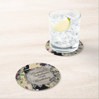 Dessous De Verre Rond Chic Elegant Fabulous 50e anniversaire