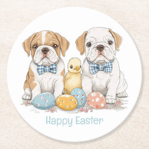 Dessous De Verre Rond Chiens de Pâques