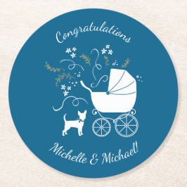 Dessous De Verre Rond Chihuahua Chig Baby shower