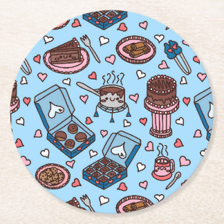 Dessous De Verre Rond Chocolate lover cute