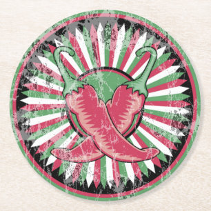 Dessous De Verre Rond Cinco de Mayo Popers en chili
