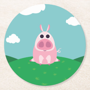 Dessous De Verre Rond Circonspect le porc