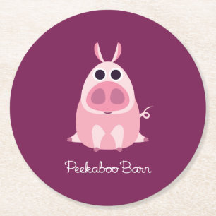 Dessous De Verre Rond Circonspect le porc