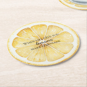 Dessous De Verre Rond Citation White Life Vous Donne Des Citrons