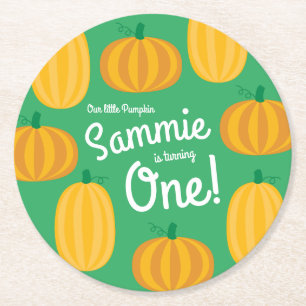 Dessous De Verre Rond Citrouille Anniversaire Fête Enfants