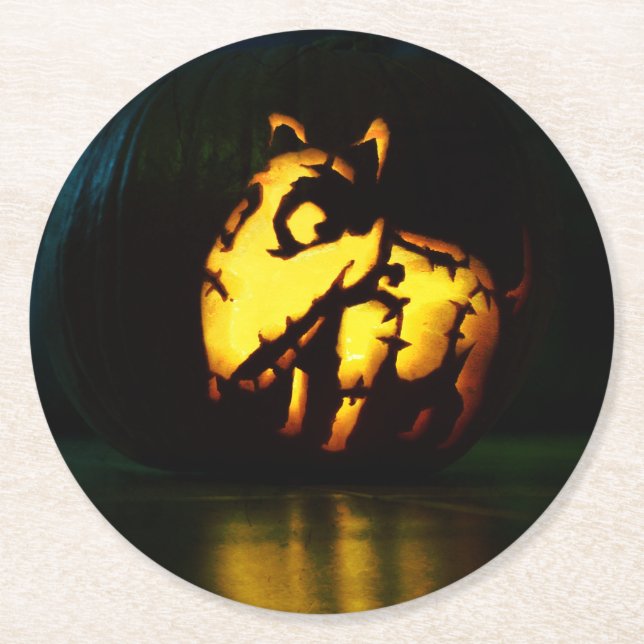 Dessous De Verre Rond Citrouille Frankenweenie (Devant)