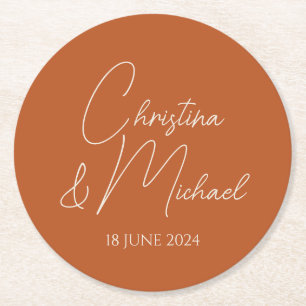 Dessous De Verre Rond Citrouille ・ Script manuscrit moderne