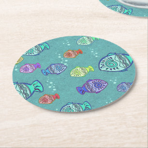 Dessous De Verre Rond Clip Art Fish Motif + vos idées