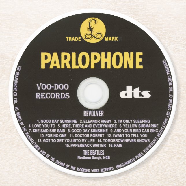 Dessous De Verre Rond Coasters - Revolver (Devant)