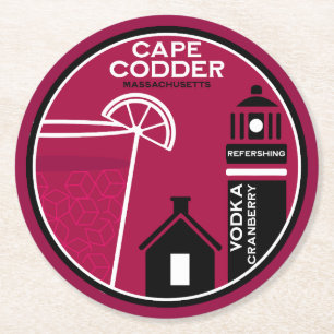 Dessous De Verre Rond Cocktail Cape Codder