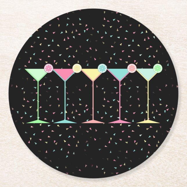 Dessous De Verre Rond Cocktail Martini (Devant)
