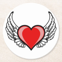 coeur volant de l'amour
