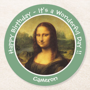Dessous De Verre Rond Collection Leonardo da Vinci Mona Lisa