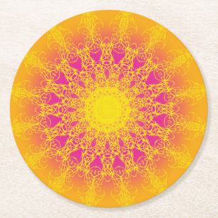 Dessous De Verre Rond Conception de dessous de verre Mandala