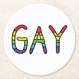 Dessous De Verre Rond Conception de Doodle Gay