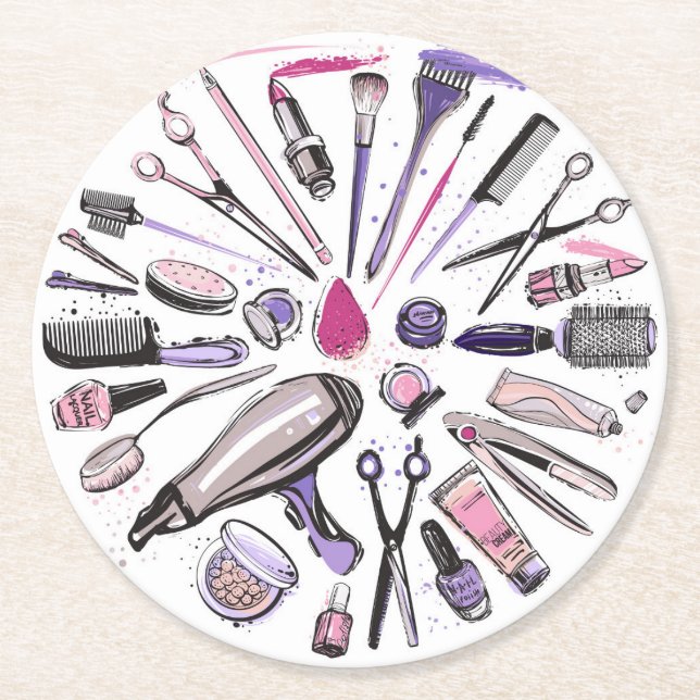 Dessous De Verre Rond Conception du cercle de maquillage (Devant)