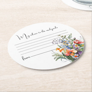 Dessous De Verre Rond Conseil Mariage fleur sauvage