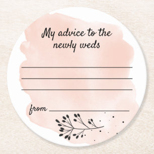 Dessous De Verre Rond Conseil simple Floral Blush Mariage