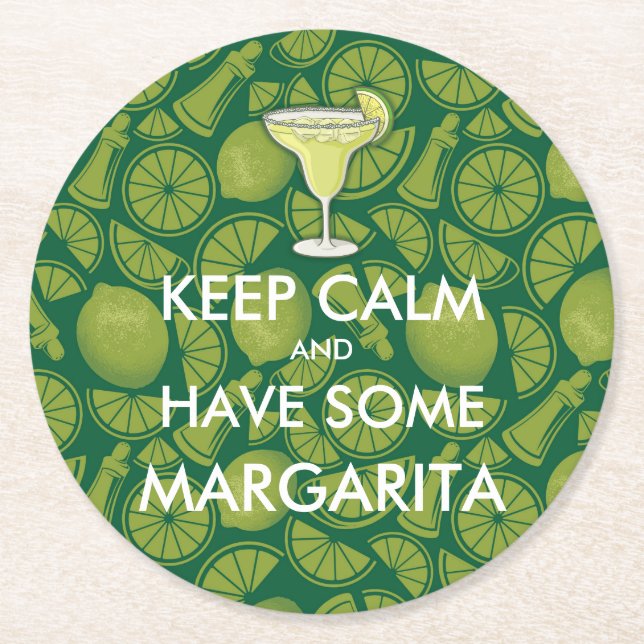 Dessous De Verre Rond Conserver le calme - Margarita (Devant)
