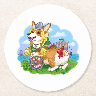 Dessous De Verre Rond Corgi Princesse