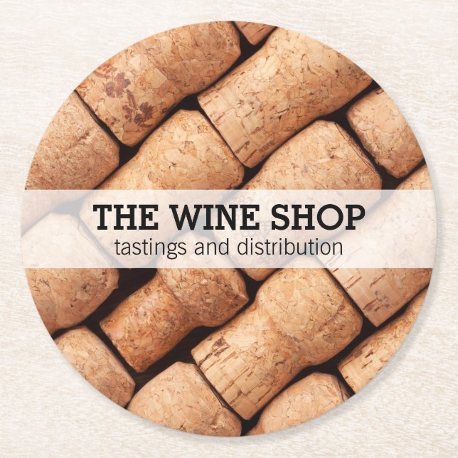 Dessous De Verre Rond Corks | Saveurs de vin (Devant)