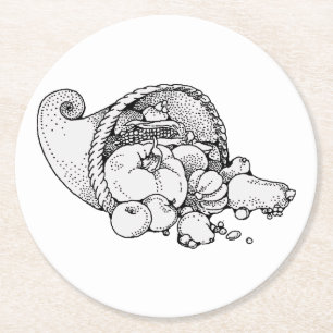 Dessous De Verre Rond cornucopia