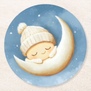 Dessous De Verre Rond Cosy Knit Nap Creson Moon