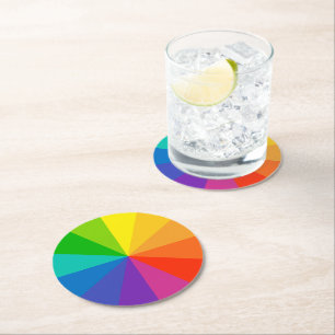 Dessous De Verre Rond couleur roue théorie école science teinte disque l