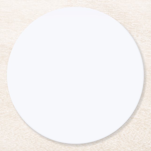Dessous De Verre Rond Couleur solide blanc Fantôme (Devant)