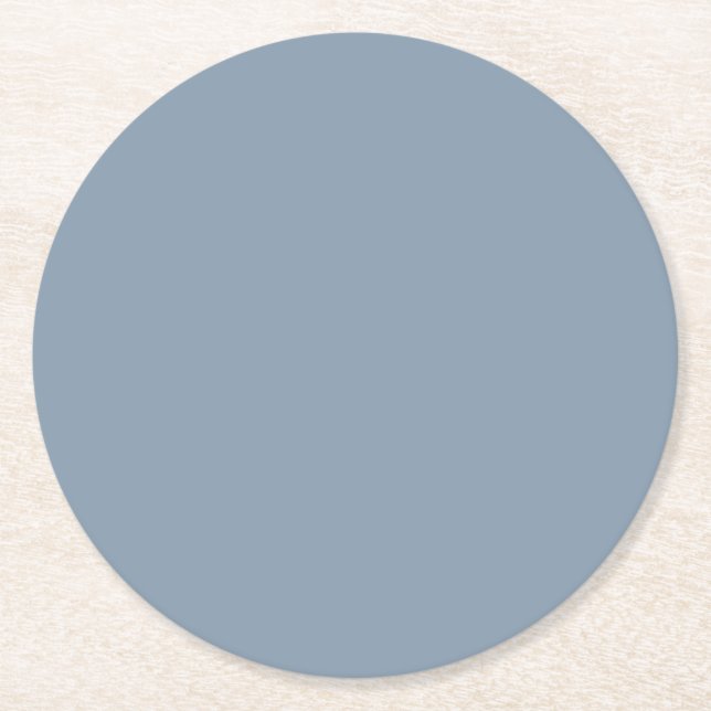 Dessous De Verre Rond Couleur uni bleu foncé (Devant)