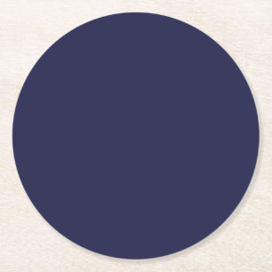 Dessous De Verre Rond Couleur uni bleu marine