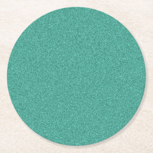Dessous De Verre Rond Couleur verte personnalisée Élégant Modèle blanc